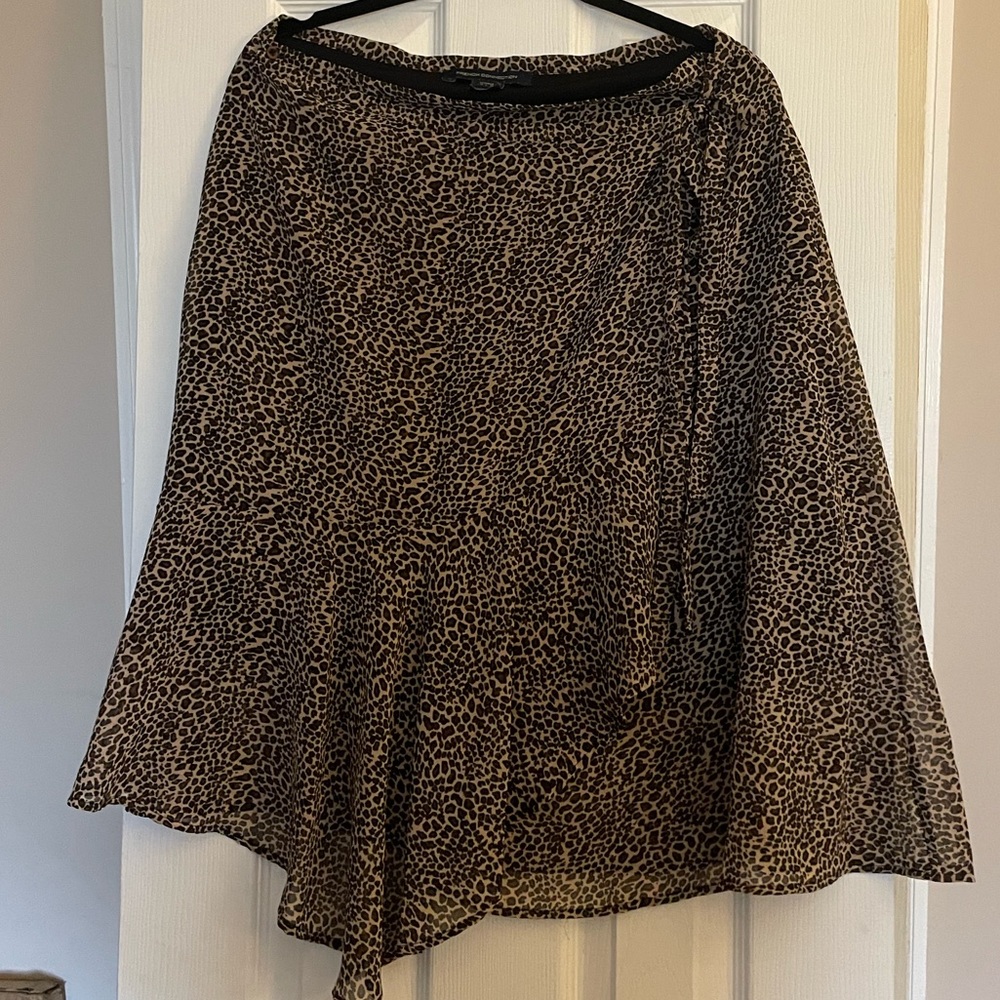 French Connection Leopard Wrap Skirt